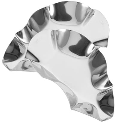KOCKSHION 2 Piezas Plato Inoxidable para Ostras de Soporte para Salsas y Utensilios para Servir Comidas de Limpiar y Resistente
