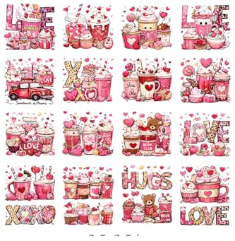 UV DTF Cup Wraps Transfer Stickers, 16 Pattern Waterproof Decals for Mug Glass Water Bottle, 6.35 cm DIY Crafts for Notebook Luggage Laptop Car