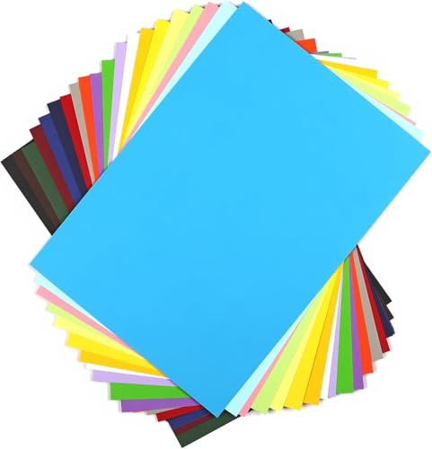 200 Blatt Buntes A4 Bastelpapier, 70 g/m² Doppelseitiges Faltpapier und Origami Papier in 20 leuchtenden Farben, Farbiges Tonpapier für DIY Bastelprojekte, Schulkunst, Kinder sowie Erwachsene