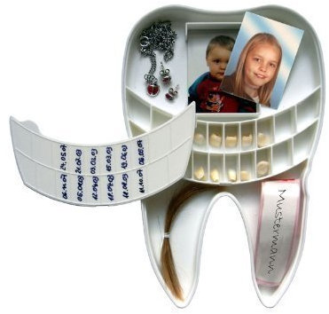 Pfiffig-Wohnen Milchzahn Box für Babyzähne und vieles mehr