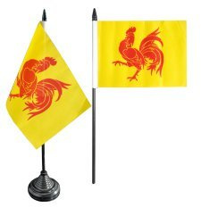 Digni® Drapeau de Table Belgique Wallonie, Mini Drapeau - 10 x 15 cm