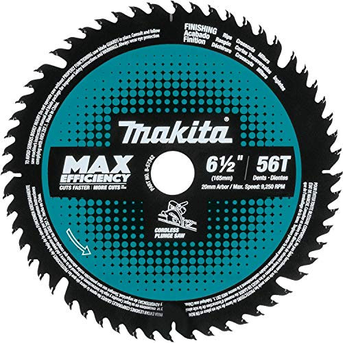 Makita B-57342 6-1/2 56T Carbide-Tipped Cordless Plunge Saw Blade
