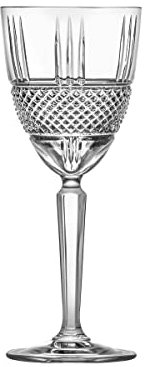 RCR 26966020006 Brillante große Rotwein-Gläser, 6er Set kristallweingläser, Wein-Gläser, Rotwein-Kelch mit gezogenem Stiel, Weingläser Set, 290ml große Rotweingläser, Kristallglas