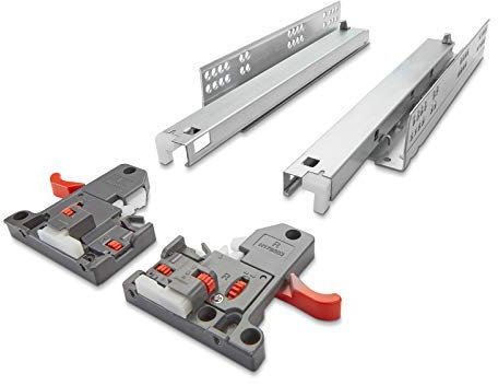 SOTECH 1 Paar Vollauszüge Holzschublade UV2-30-K3D-L450-SC FullSlide mit 3D Verstellung 450 mm SoftClose Belastbar bis 30Kg