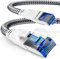 CSL - 15m Netzwerkkabel CAT 8 - LAN Kabel Patchkabel - Baumwollmantel - CAT8.1 High Speed Gigabit Ethernet Cable - 40 Gbits - S/FTP PIMF - RJ45 Stecker - Cat6 Cat7 Cat8 komp - 15 Meter - weiß