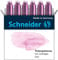 Schneider Pastell Tintenpatrone (Standard Patronen für Füller) Lilac, 6 Stück