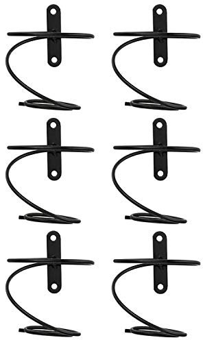 Tbkoly Pack of 6 Wall Mounted Wine Racks - Red Wine Bottle Display Holder with Screws, Metal Hanging Wine Rack Organizer