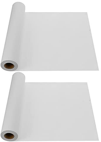 SEWACC Lot de 2 Rouleaux de Papier à Dessin Blanc pour Calligraphie, Dessin, Aquarelle, Peinture, Papier pour Enfants, 500 x 30 cm