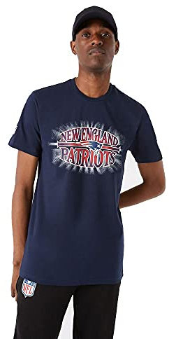 New Era New England Patriots T-Shirt NFL Trikot Jersey American Football Fanshirt Team Logo blau - L