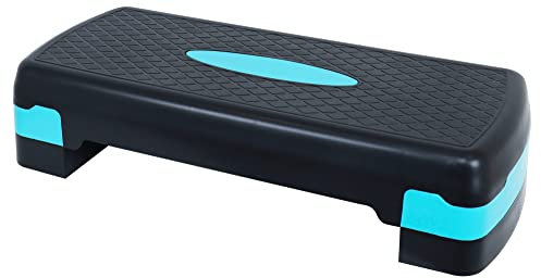 Signature Fitness Verstellbarer Aerobic-Stepper Stepper, Plattform-Trainer, Größe M, Schwarz/Blau