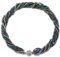 COOLSTEELANDBEYOND Bunter Statement Anhänger Multi-Schichten Perlen Kristall Geflochtene Kette Halsband Choker Magnetverschluss