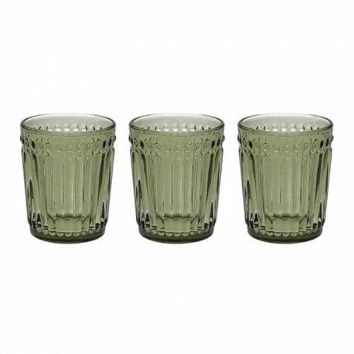 Tognana Dorico Set 3 bicchieri cc 300 in pasta di vetro verde