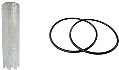 AQUAWATER - 104181 - Cartouche anticalcaire, bol de taille standard 93/4 & 104208 - Lot de 2 joints toriques pour bol de filtration (porte-filtre)