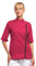 strongAnt Damen Kochjacke 3/4 Kurzarm mit Reißverschluss Stretch Professionelle Kochuniform - Pink, Größe: 2XL