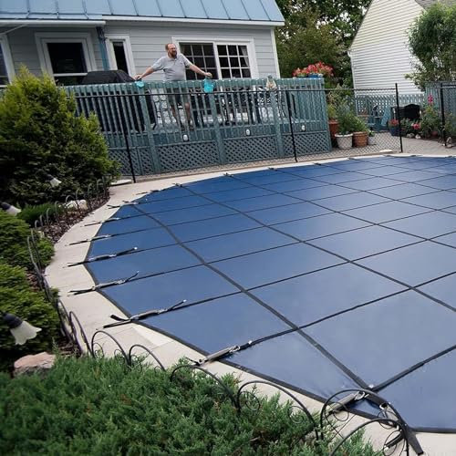 Telo Copertura Piscina Copertura Rotonda di Sicurezza per Piscina Invernale, Telo Protettivo per Copertura Invernale per Piscina All'aperto, Robusto Protetto dai Raggi UV Coperture per Piscine Interra