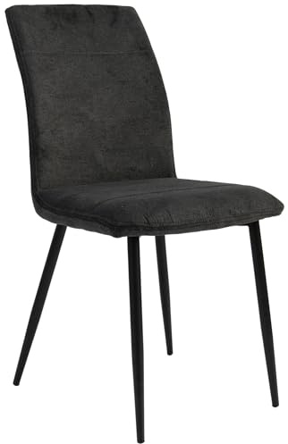 TRISENS Moderne Esszimmerstühle mit Stoffbezug - Bequeme Esstischstühle mit abgesteppter Vorderseite - gepolsterte Küchenstühle mit gebogener Rückenlehne für mehr Sitzkomfort
