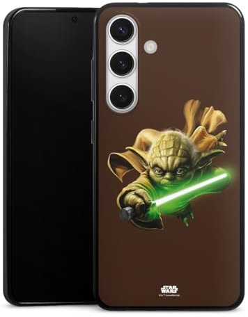 Slim Case extra dünn kompatibel mit Samsung Galaxy S24 Silikon Handyhülle schwarz Hülle Star Wars Yoda Fanartikel