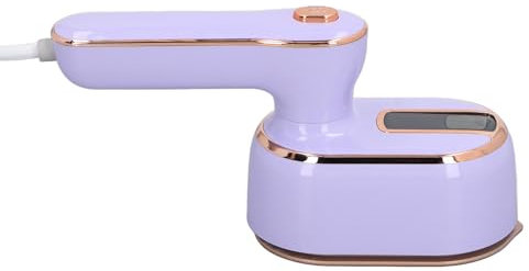 Ferro da Stiro a Vapore Portatile, Mini Macchina da Stiro a Vapore Ad Alta Temperatura Viola Sia Umido Che Secco per la Casa (Spina europea 220 V)