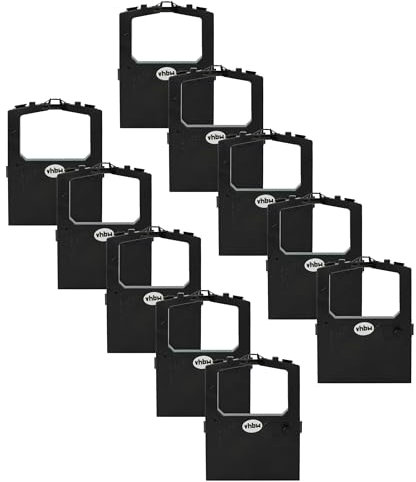 vhbw 10x Farbband Schriftband kompatibel mit Utax P 600/4, 600/5, 600/0, 600/3, 300/3 Nadeldrucker, Bondrucker - Schwarz