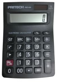Tischrechner mit HD-Display und großen Tasten, 12-stelliger Finanzrechner für das Büro, mit Standardfunktionen und ergonomischem Design für Büro, Zuhause und Schule, Schwarz (12)
