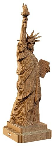 CARTONIC - Freiheitsstatue - Baumeister aus Karton 3D - Maßmodell - Geschenk für Erwachsene und Kinder - Architekturfigur - Puzzleset