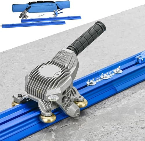 Kadxyan Manual Tile Cutter, 2m Ceramic Porcelain Cutter Tool, Large Format Tile Cutter, with Suction Cups and Tile Push Knife, with Splicable Guide Rails, Tiling Laying Tools, for Rock Slab