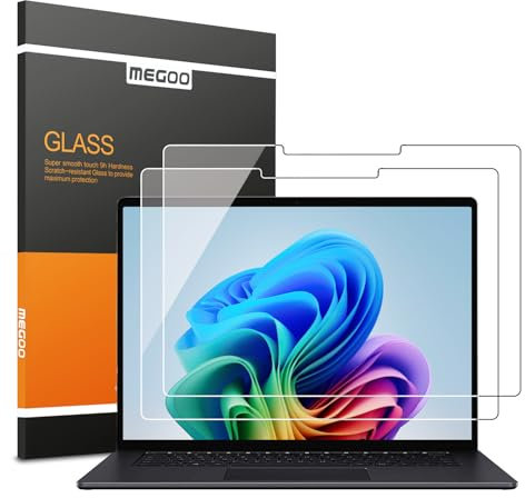 MEGOO Screen Protector for Microsoft Surface Laptop 7 (13.8 Inch) 2024, Scratch Resistant, High Sensitivity, Easy Install- [2 Pack]