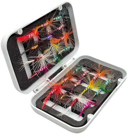predolo Hochwertiges Fliegenfischer-Set für - Umfangreiches Angebot an Trocken- und Nassködern