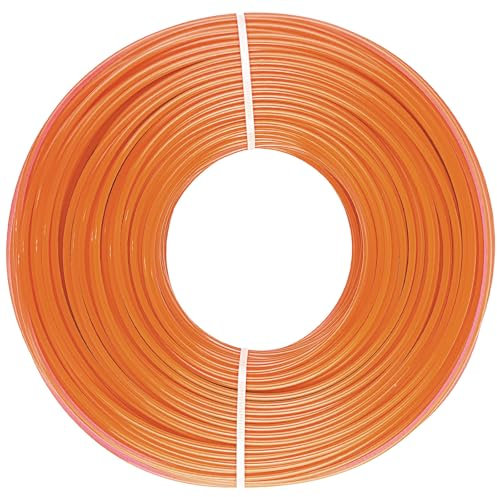Mähfaden Trimmerfaden 2,0 mm x 100 m rund Rasentrimmer Freischneider Fäden, für effiziente Rasenpflege, Orange