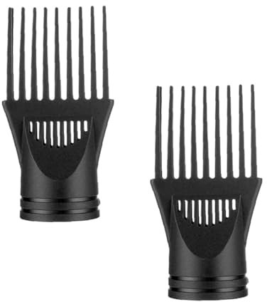 2 Stück Haartrockner Diffusor Abdeckung Kamm Aufsatz Düse Professionelle Universal Friseur Schwarz Glätten Entwirren Fein Wind Blow Curly Haar Blow Dryer Comb Attachment Stumme Werkzeuge