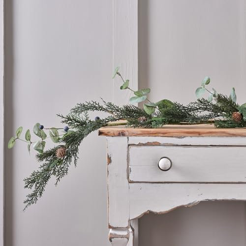 Lights4fun 1,5m Weihnachtsgirlande Weihnachtsdeko Tischdeko Weihnachts Tischläufer Weihnachten