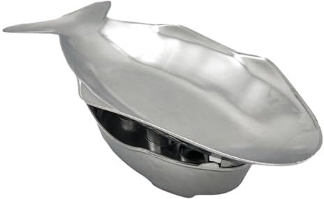 Bandejas de comida para platos de pescado | Plato de aluminio estilo tailandés para servir alimentos | Bandejas de servicio de metal con forma de plato de pescado de estilo tailandés para patio al air