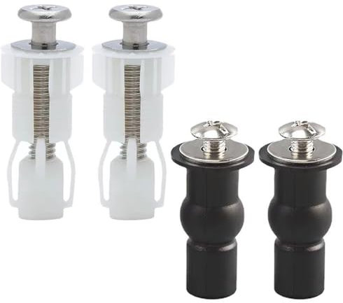 WeddHuis 8 Piezas Fijación de Asiento de WC desde Arriba Tornillos para Tapa de Inodoro Montaje Superior Accesorios