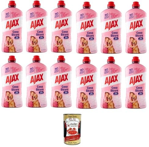 Ajax Casa Sicura Tiefenhygiene-Bodenreiniger 12x 950 ml +Italian Gourmet Polpa di Pomodoro