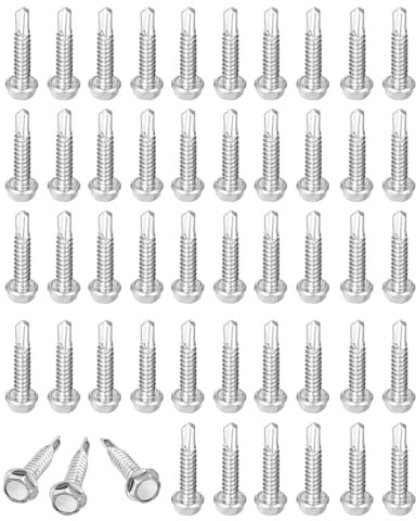 TPZORJX 50 viti a brugola piatte, viti autofilettanti, acciaio inox 410, 5,5 x 32 mm, viti autofilettanti