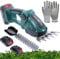 2-in-1 Mini Hedge Trimmer, Cordless Grass Shears, 90° Rotatable Handle，with 22cm Length Lawn Scissors and 13cm Width Lawn Scissors, for Garden, Yard，Shrub, Lawn Trimmin
