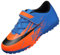 Dhinash Boys Football Boots Kids Astro Turf Trainers Football Shoes Girls Soccer Shoes Teenager Indoor Outdoor Athletics Training Sport Sneakers Unisex Blue Orange 1UK
