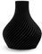 NATUMO Design 3D Vase Kunststoff „Bulba“– bruchsichere Blumenvase modern, Deko Vase mit skulpturaler Form (Schwarz, 18cm)