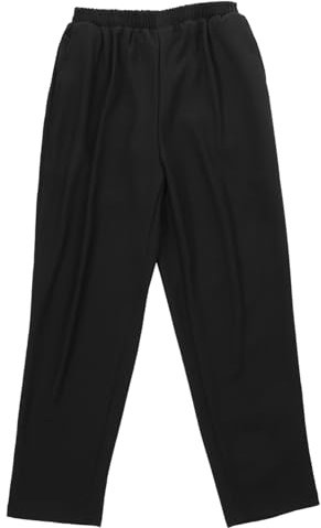 Vaguelly Pantalón Cocinera De Poliéster Resistente y Transpirable para Chef Talla XL Negro
