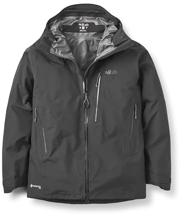 Rab Men’s Latok GTX Jacket - Gore-Tex Waterproof Breathable Coat for Climbing & Mountaineering - Black - Large