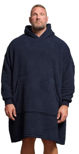 BadRhino Big & Tall Charcoal Super Soft Blanket Hoodie - Men's - Plus Size Curve