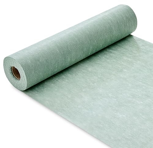 GUJOXILA Tischläufer Salbeigrün Vlies (30cm x 25m) Rolle Eukalyptus Grün | Kürzbar Tischband Modern Frühling Tischband Deko für Hochzeit Kommunion Taufe Edle Tischdeko Geburtstag Frau & Mann