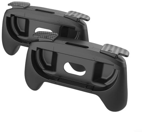 Opatiny Poignée ergonomique pour Nintendo Switch 2, poignée de jeu antidérapante en ABS pour manette Switch 2, prise en main sûre confortable pour gauche et droite pour Joy-Con, noir, rouge, bleu
