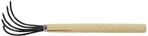 Dioche Hoe GardenHoe With Short Wooden Handle – Handheld Garden Dig Tool for Loosening & Weeding Soil, Durable Carbon Steel Vane/Wing, Perfect for Garden Enthusiasts (Wood color & Black #-1)