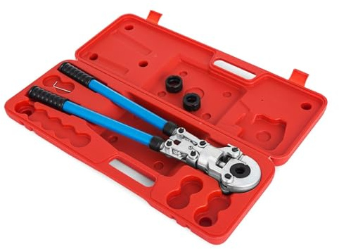 Stahl-PEX-Rohr-Crimpwerkzeuge Mit TH/U/V-Typ-Matrizen, Kupfer-Mehrschichtrohr-Crimper, Sanitär-Presszange, Verbund-Set Sicheres Crimpen(VUS 3Dies)