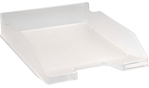Exacompta 11323D Premium Briefablage Combo Midi DIN A4. Ideale Briefkörbe für Ihre Organisation. Robuste und stapelbare Ablagekörbe transparent