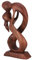 GURU SHOP Holzfigur, Statue, Deko Objekt Feng Shui 20 cm - Elfenpaar/Dunkelbraun, Dekoobjekte