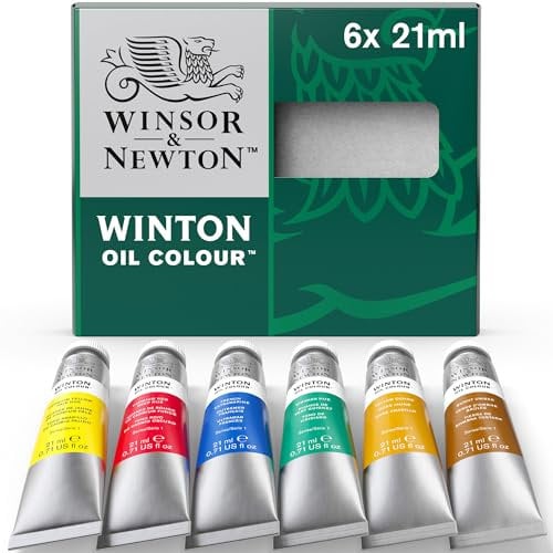 Winsor & Newton Winton - Set de 6 tubos de 21 ml de óleo