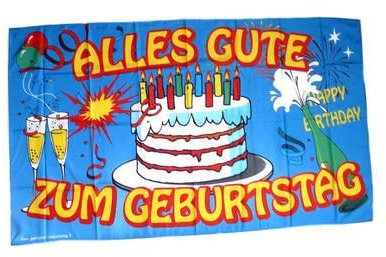 Flagge Fahne Alles Gute zum Geburtstag 30 x 45 cm FLAGGENMAE®