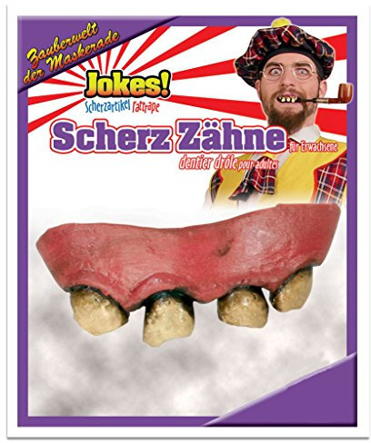 KarnevalsTeufel.de Scherzgebiss, für Erwachsene, Scherzzähne, Halloween, Grusel, Horror, Mottoparty (Faule Zähne)